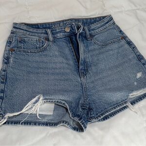 American Eagle Outfitters Women's Distressed Blue Jean Shorts